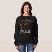 Sweatshirt Camping Avec Tente De Chien Caravane Rétro Seuleme (Devant entier)