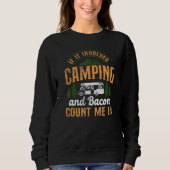 Sweatshirt Camping Bacon Compter Moi En Motorhome Campervan (Devant)