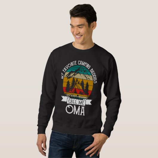 Sweatshirt Camping Buddies Call Me Camping Oma Camper (Devant entier)