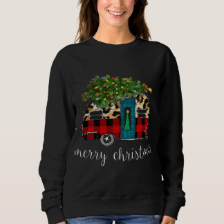 Sweatshirt Camping Camping Camping Camper Buffalo de Noël Pla