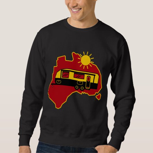 Sweatshirt Camping Caravan australien (Devant)