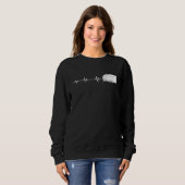 Sweatshirt Camping Caravan Camper Heartbeat (Devant entier)