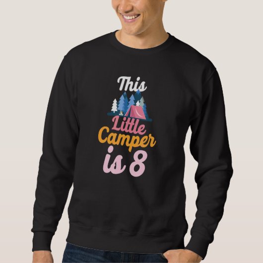 Sweatshirt Camping Ce Petit Camper Est 8 Tentes (Devant)