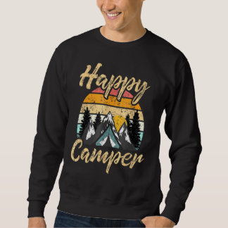 Sweatshirt Camping en détresse Randonnée présent Happy Camper