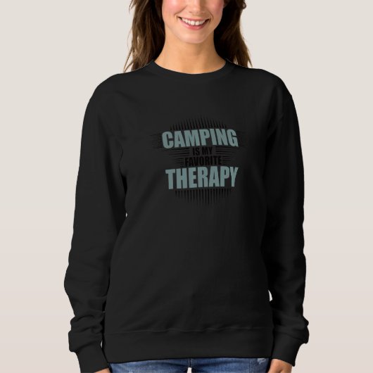 Sweatshirt Camping Est Mon Thérapie Préférée Camping (Devant)