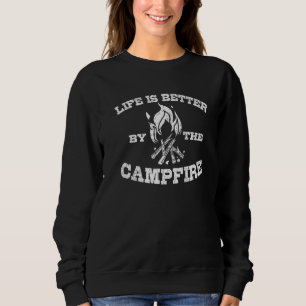 Sweatshirt Camping Familial Vie Meilleure Par Le Feu De Campa