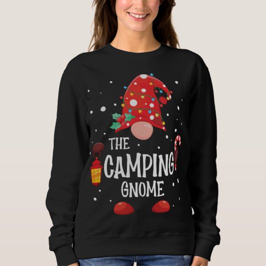 Sweatshirt Camping Gnome Matching Family Christmas Gnome (Devant)