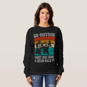 Sweatshirt Camping Go Outside Worst Case Scenario A Bear Kill (Devant entier)