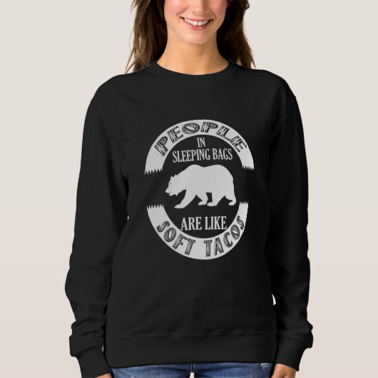 Sweatshirt Camping Grizzly Bear Soft Taco (Devant)