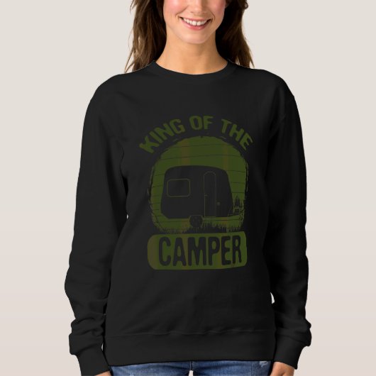 Sweatshirt Camping Humour Roi Du Camper (Devant)