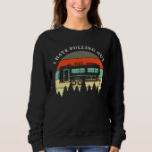 Sweatshirt Camping I Hate Pulling Out Retro Travel Trailer  M (Devant)