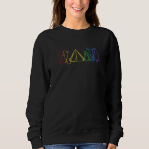Sweatshirt Camping Lgbt Rainbow Glamping Tentes de Camping