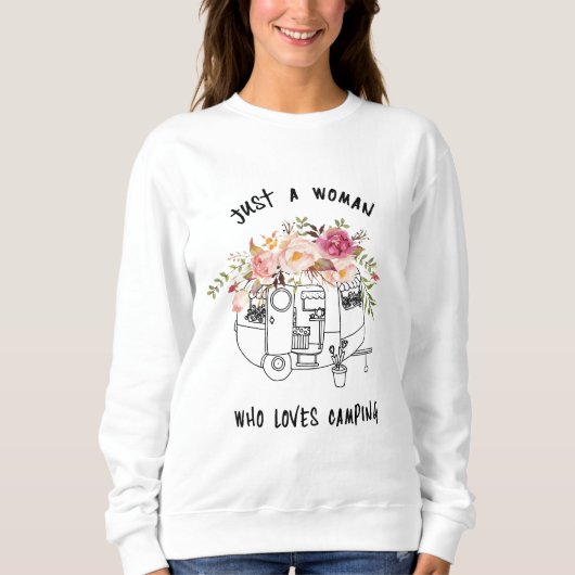 Sweatshirt Camping populaire Cute Vintage Retro (Devant)