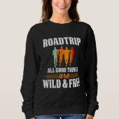 Sweatshirt Camping Road Trip Convertible Vanlife Oldtimer Dit (Devant)