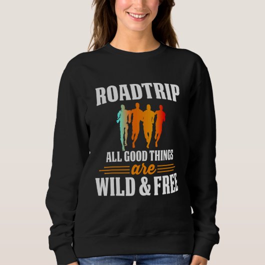 Sweatshirt Camping Road Trip Convertible Vanlife Oldtimer Dit (Devant)