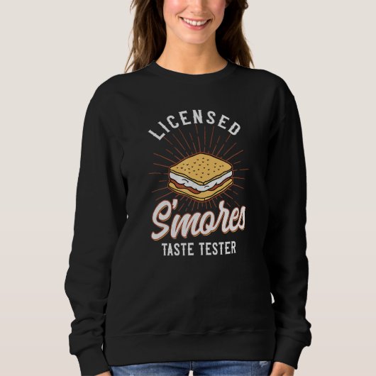 Sweatshirt Camping Smores autorisé Taste Tester Camping Mars (Devant)