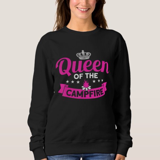 Sweatshirt Camping Tente Queen Of The Campfire (Devant)