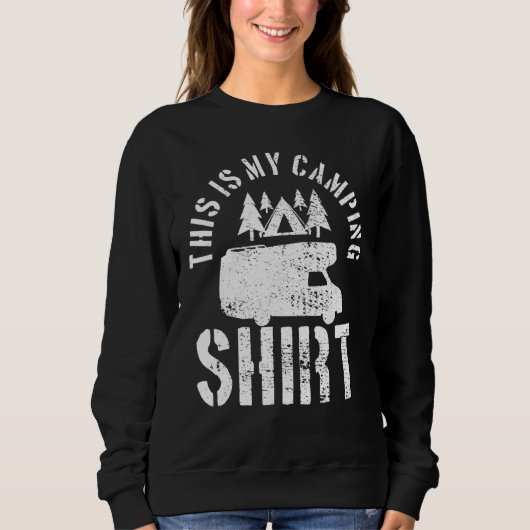 Sweatshirt Camping Trailer Camper Van Mobile Home Caravan Mot (Devant)