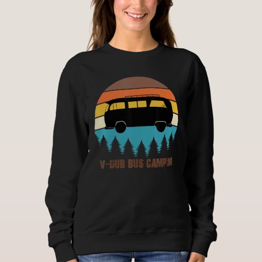 Sweatshirt Camping V-Dub Bus Sunset Rétro (Devant)