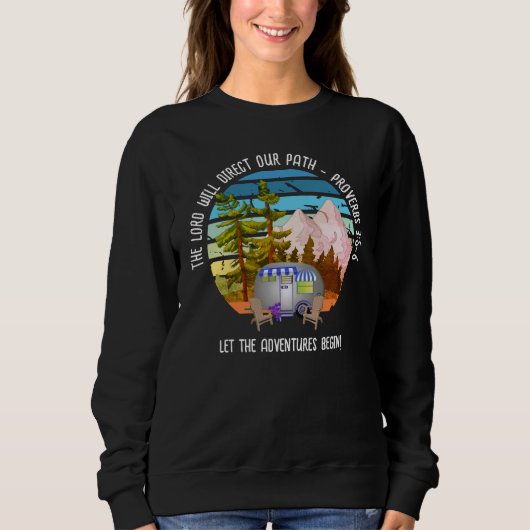 Sweatshirt Camping Van Life Famille chrétienne (Devant)