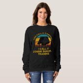 Sweatshirt Camping Zombie Survival Training Apocalypse Camper (Devant entier)