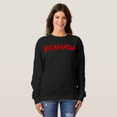 Sweatshirt "#CANADA" Conception d'expression mignonne. Comman (Devant entier)