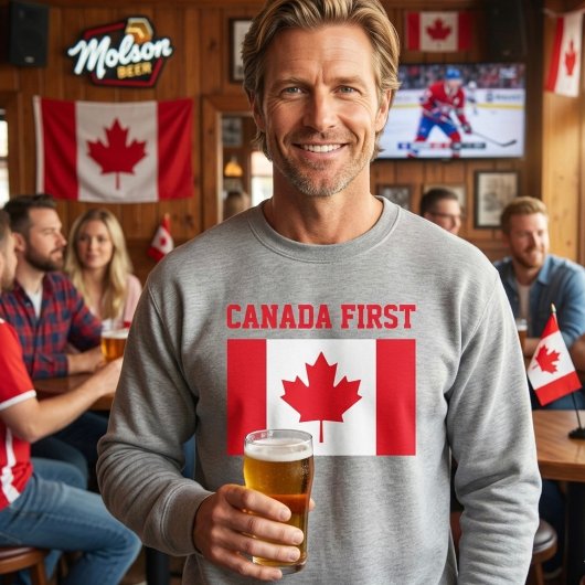 Sweatshirt Canada d'abord. Canada conservateur.