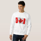 Sweatshirt CANADA Drapeau canadien Texte (Devant entier)
