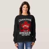 Sweatshirt Canada Drapeau Feuille d'érable USA American (Devant entier)
