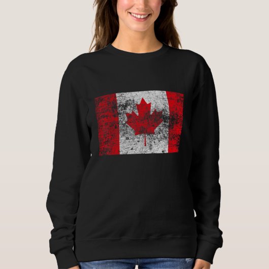 Sweatshirt Canada Drapeau Patriote Racines canadiennes Maple  (Devant)