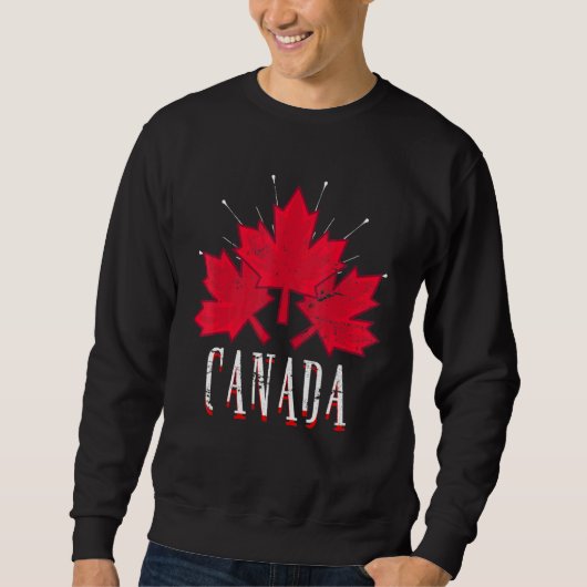 Sweatshirt Canada Feuille d'érable Fière Canada Canada (Devant)