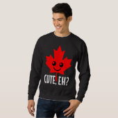 Sweatshirt Canada Mignon Eh Feuille d'Érable Drapeau Canadie (Devant entier)