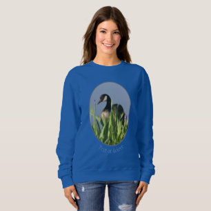 Sweatshirt Canada Oie Irises Nature Peinture Personnalisée