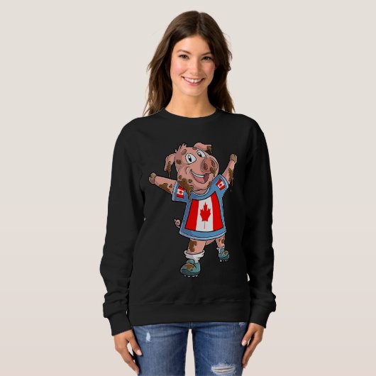 Sweatshirt Canada pig fan (Devant entier)