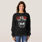 Sweatshirt Canada Table Tennis Canadian Ping Pong Team Supp (Devant entier)
