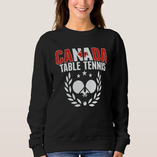 Sweatshirt Canada Table Tennis Canadian Ping Pong Team Supp (Devant)