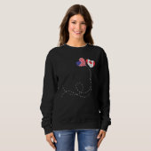 Sweatshirt Canadian American Flag Hearts Us Flag Maple Leaf C (Devant entier)
