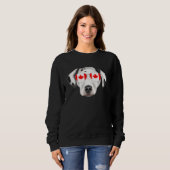 Sweatshirt Canadian Flag Dalmatian Dog Canada Pocket (Devant entier)
