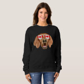Sweatshirt Canadian Flag Irish Setter Dog Canada Pocket (Devant entier)