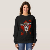 Sweatshirt Canadian Goat Maple Tree Leaf Canada Flag Animal G (Devant entier)