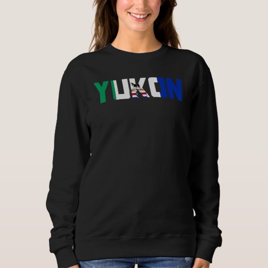 Sweatshirt Canadian Yukon Territory Flag Proud Canada Husky S (Devant)