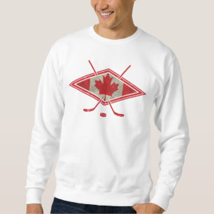 Sweatshirt canadien de logo de drapeau d'hockey