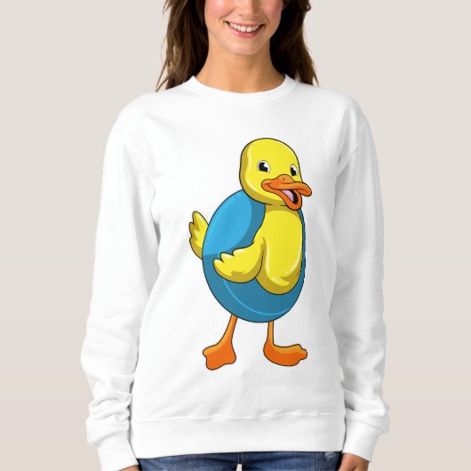 Sweatshirt Canard à nager avec anneau de nage (Devant)