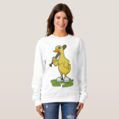 Sweatshirt Canard au baseball avec batte de baseball (Devant entier)