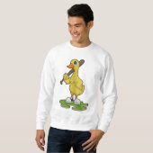 Sweatshirt Canard au baseball avec batte de baseball (Devant entier)