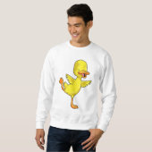 Sweatshirt Canard au Yoga Fitness sur une jambe (Devant entier)