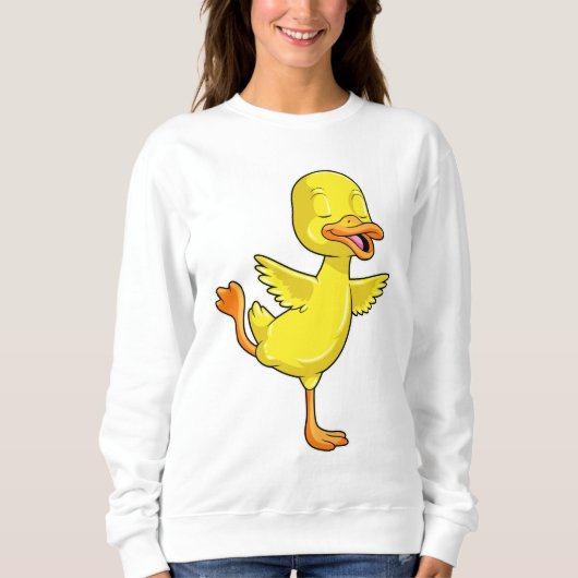 Sweatshirt Canard au Yoga Fitness sur une jambe (Devant)