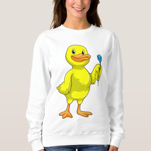 Sweatshirt Canard aux fléchettes avec tarte (Devant)