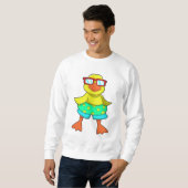 Sweatshirt Canard avec bouée et lunettes de soleil (Devant entier)