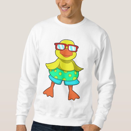 Sweatshirt Canard avec bouée et lunettes de soleil (Devant)